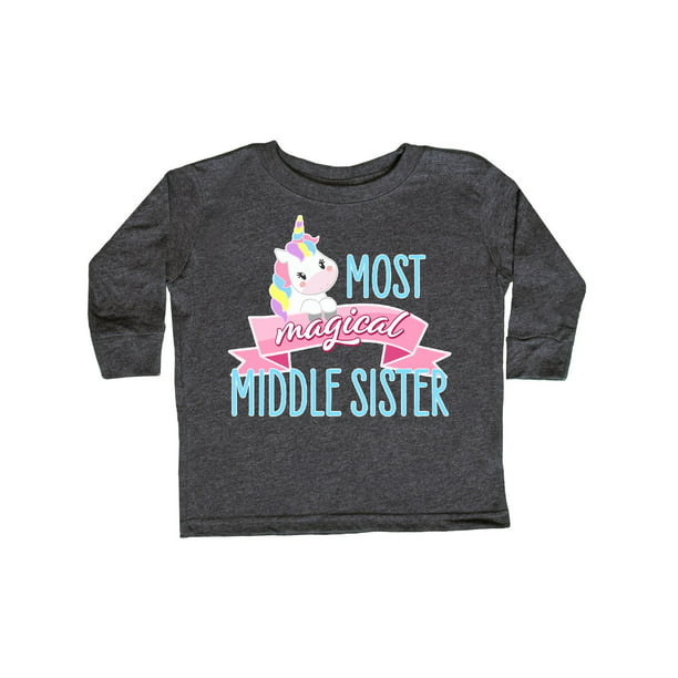 Personalized The Middle Sister Cotton Toddler Long Sleeve Ruffle Shirt Top 